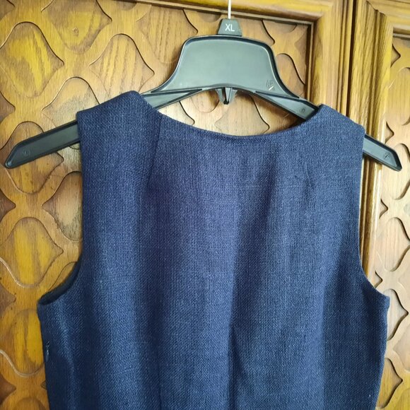 J. Crew Navy Blue Sheath Dress with Waist Tabs - Size 2P - Picture 10 of 16